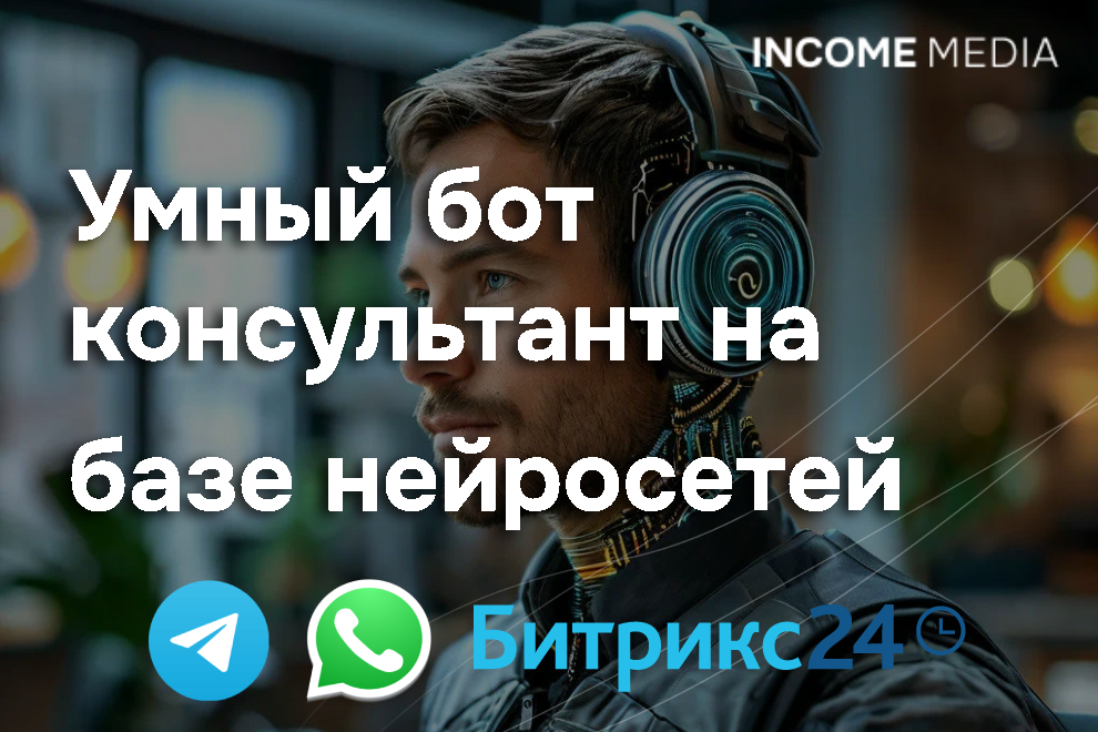 Умный бот для Telegram, Whatsapp и Битрикс24 на базе нейросетей